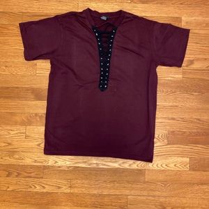 V cut shirt
